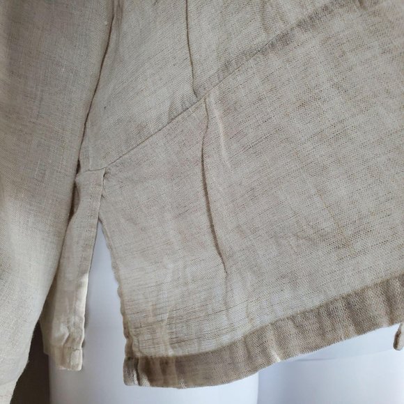 Flax linen button down top - Picture 8 of 10
